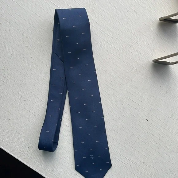 Christian Dior Men’s Tie Vintage Y2K Blue - Picture 6 of 8